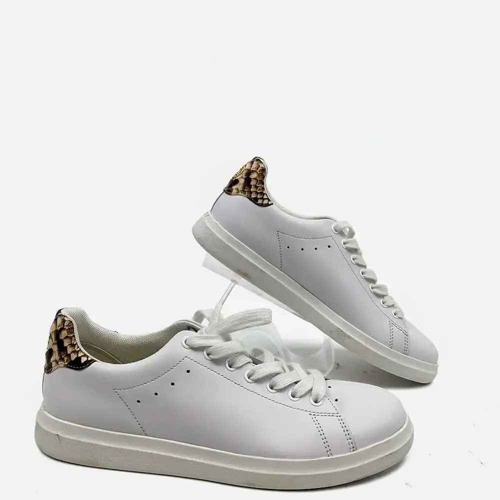 Tory Burch White Leather Textile Sneakers | Men’s US 7.5 Regular